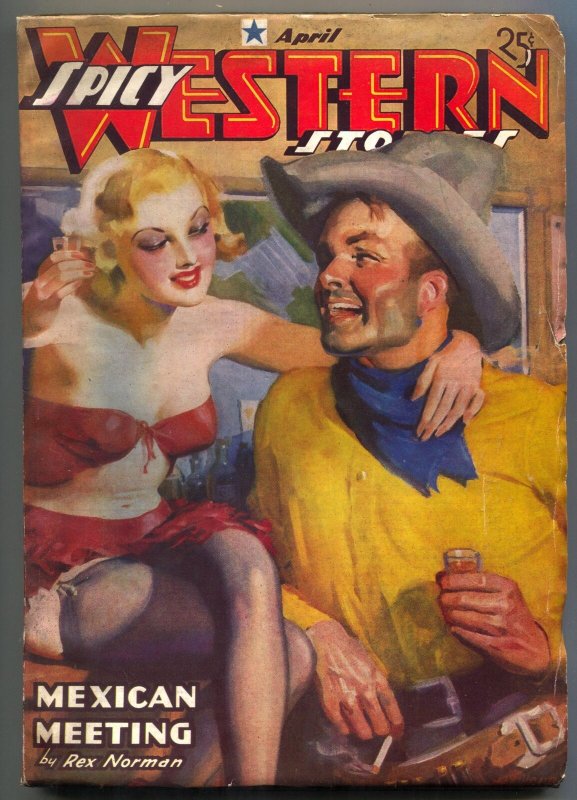 Spicy Western Pulp #5 (1937), raw, ungraded comic book — front cover