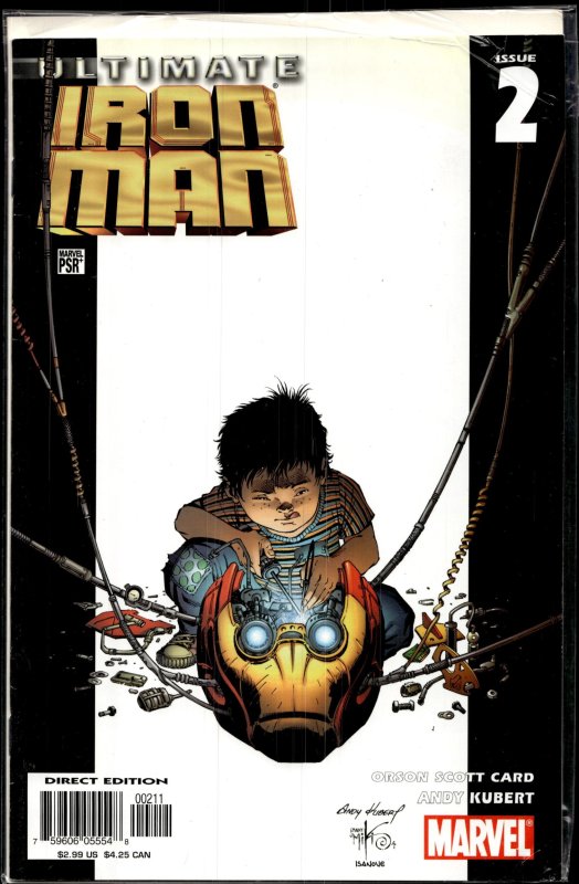 Ultimate Iron Man #2 (2005), raw, ungraded comic book — front cover