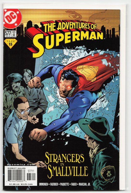 Adventures of Superman #577 (DC Comics, 2000), raw, ungraded comic book — front cover