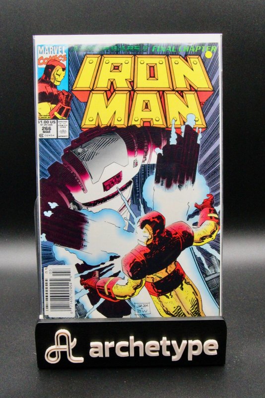 Iron Man #266 (Marvel Comics, 1991), raw, ungraded comic book — front cover