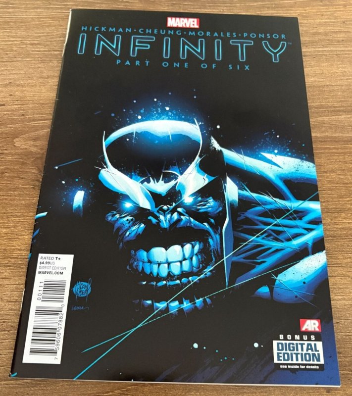 Lot of 6 Infinity Marvel Comic Books # 1 2 3 4 5 6 Vf-Nm Thanos 3 J482, raw comic book in NM condition — front cover