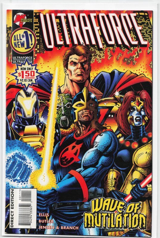 Ultraforce #1 (1995), raw, ungraded comic book — front cover