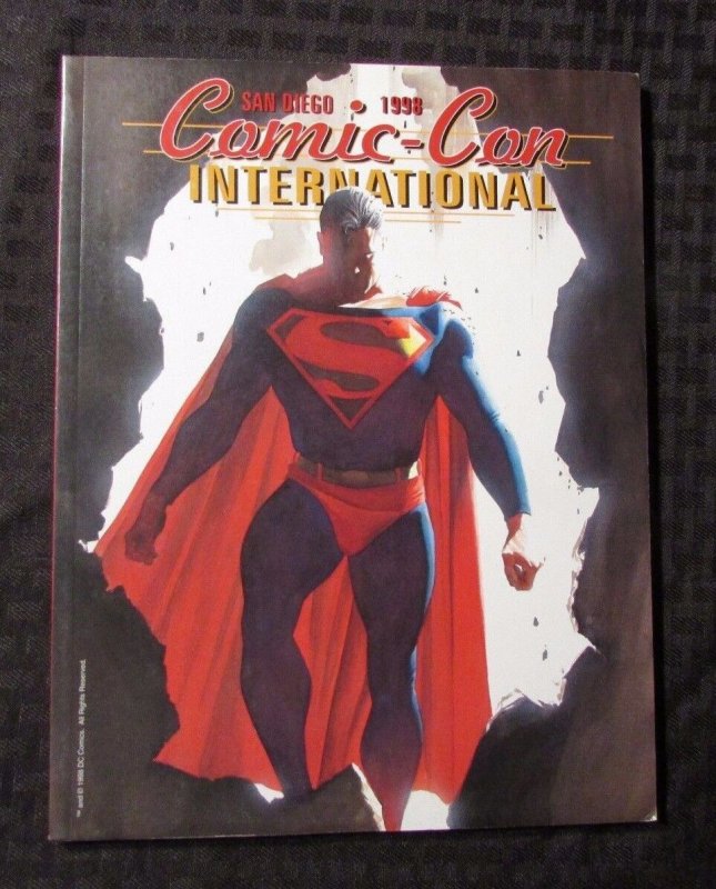 1998 SAN Diego Comic-Con International Souvenir Program VF+ Alex Ross Superman (1998), raw comic book in VF+ condition — front cover