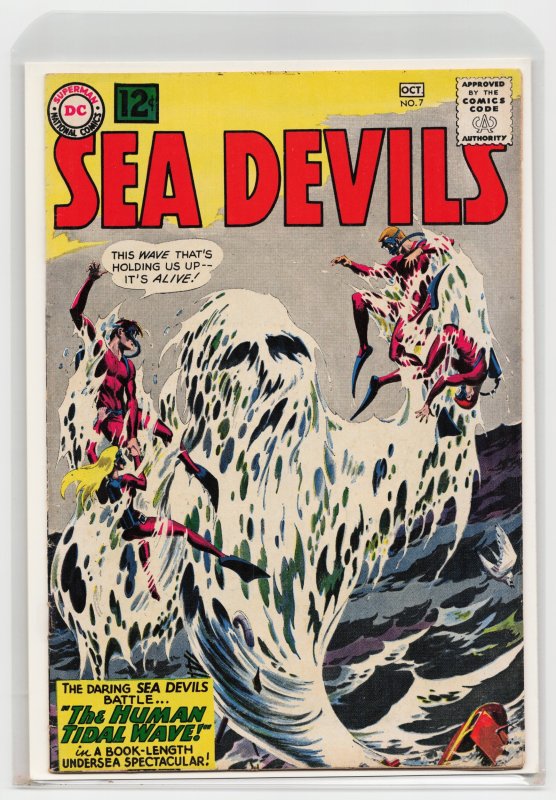 Sea Devils #7 (DC Comics, 1962), raw, ungraded comic book — front cover