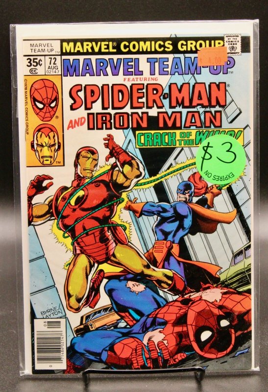 Marvel Team-Up #72 (Marvel Comics, 1978), raw, ungraded comic book — front cover