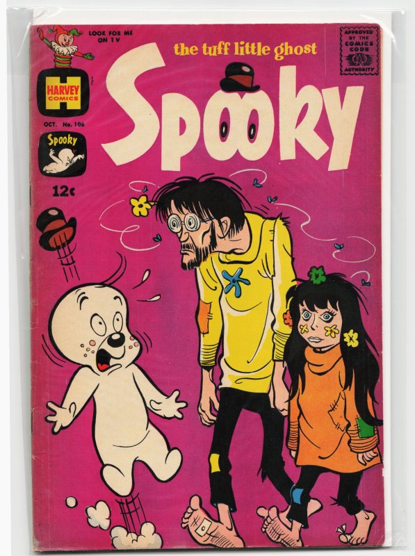 Spooky #106 (Harvey Comics, 1968), raw, ungraded comic book — front cover