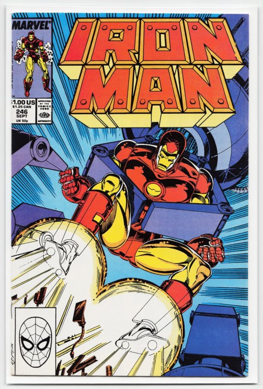Iron Man #246 (Marvel Comics, 1989), raw, ungraded comic book — front cover