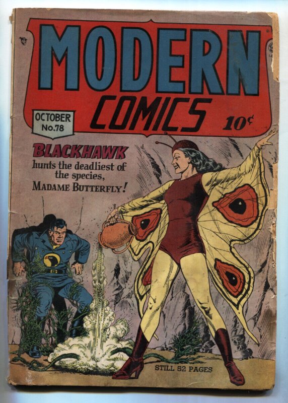 Modern #78 (Quality Comics, 1948), raw, ungraded comic book — front cover