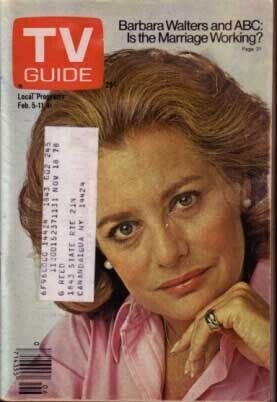 Mag: TV Guide 2/5-11/77-Barbra Walters-Abc-James Arness G, raw, ungraded comic book — front cover