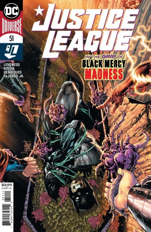 Justice League #51 (DC Comics, 2018), raw comic book in VF/NM condition — front cover