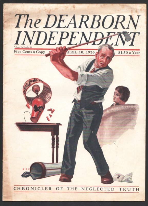 MAG: Dearborn Independent 4/10/1926-Golf Cover Art-Bobby Jones-Watts Gunn-Wal..., raw, ungraded comic book — front cover