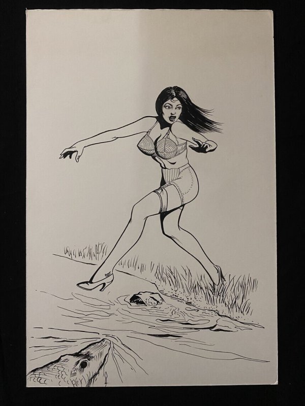 Senorita Rio Original Pin Up by Bruce Dey- Gator, raw, ungraded comic book — front cover