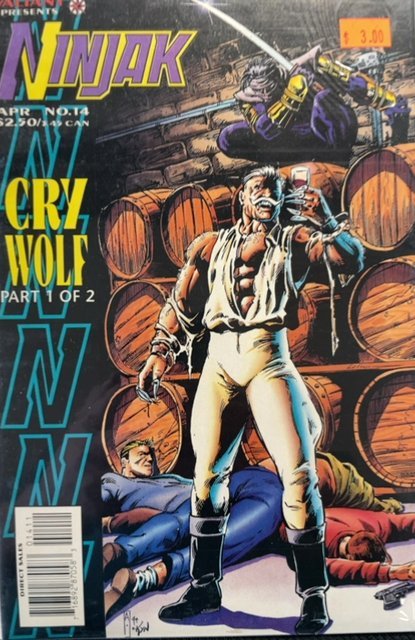 Ninjak #14 (Valiant Comics, 1995), raw, ungraded comic book — front cover