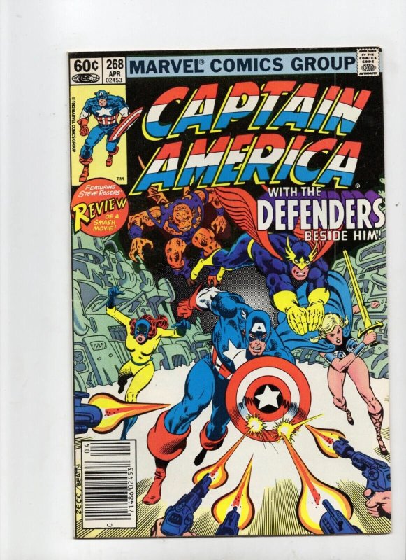 Captain America #268 (Marvel Comics, 1982), raw comic book in VF 8.0 condition — front cover