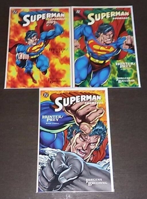 Superman Doomsday #1-3 SET~ 3 Issues ~ (9.0-9.2OB) 1994 WH (1994), raw comic book in 9.0 condition — front cover