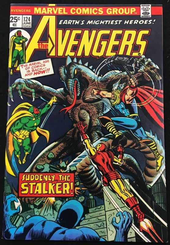 Avengers #124 (Marvel Comics, 1963), raw comic book in NM 9.4 condition — front cover
