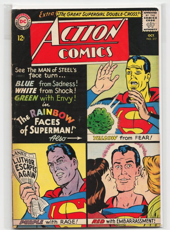 Action Comics #317 (DC Comics, 1964), raw, ungraded comic book — front cover