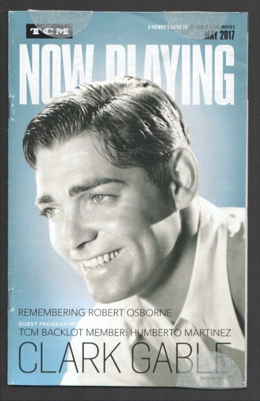 MAG: Now Playing 5/2017-TMC--Viewers Guide to TMC Movies-Clark Gable-dinosaur..., raw, ungraded comic book — front cover