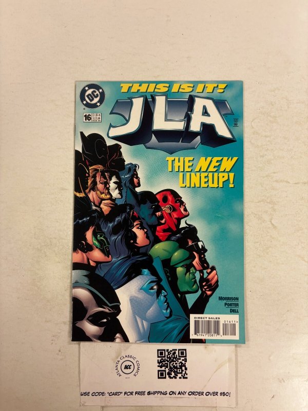 JLA #16 (DC Comics, 1998), raw comic book in NM condition — front cover