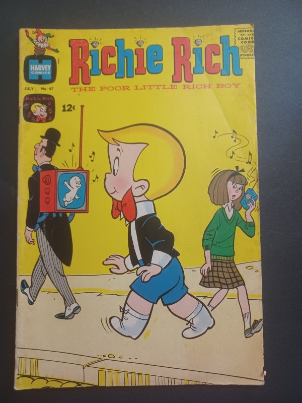 Richie Rich the Poor Little Rich Boy #47 - 1965 - VG+ (1965), raw comic book in VG+ condition — front cover
