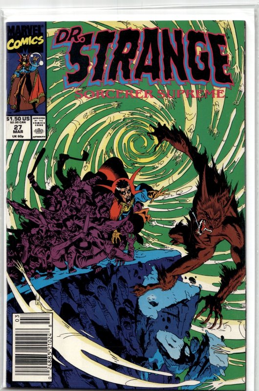 Doctor Strange, Sorcerer Supreme #27 (Marvel Comics, 1991), raw, ungraded comic book — front cover