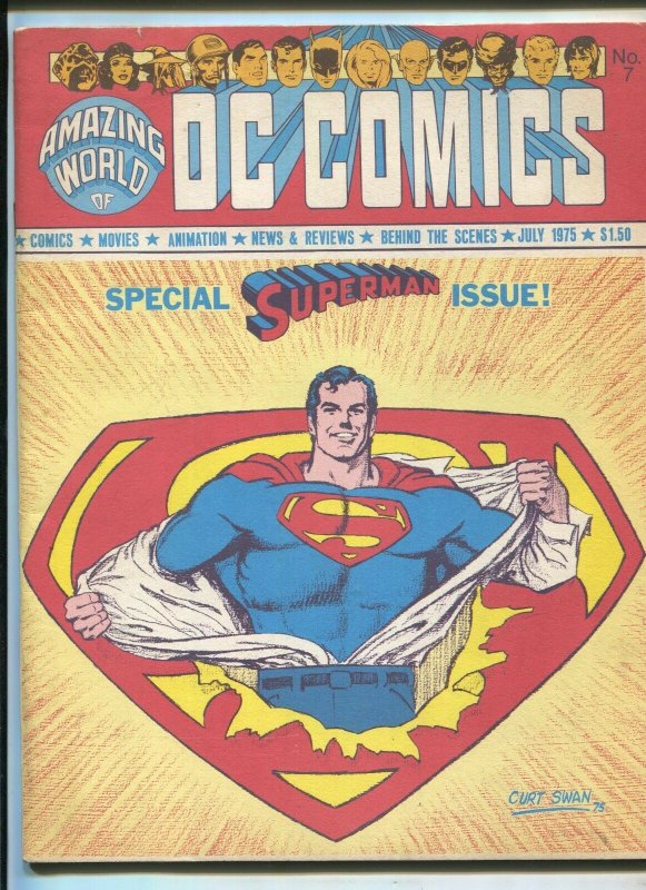 The Amazing World of DC Comics #7, raw, ungraded comic book — front cover