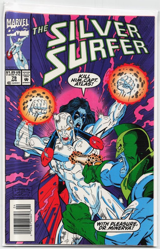 Silver Surfer #79 (Marvel Comics, 1993), raw, ungraded comic book — front cover