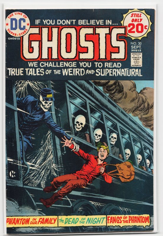 Ghosts #30 (DC Comics, 1974), raw, ungraded comic book — front cover