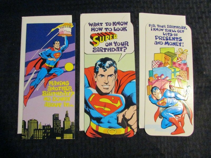 1978 Superman Mark 1 Greeting Card #13 15 17 Mixed LOT of 3 w/ Envelopes (1978), raw, ungraded comic book — front cover