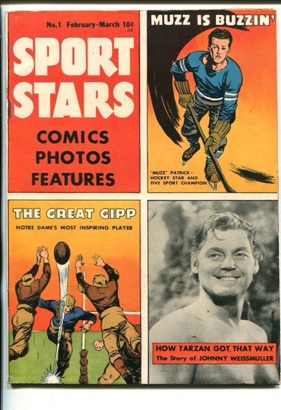 Sport Stars #1-1946-Weissmuller-Tatzan-The Babe-Southern States PEDIGREE-fn (Fawcett, 1946), raw, ungraded comic book — front cover