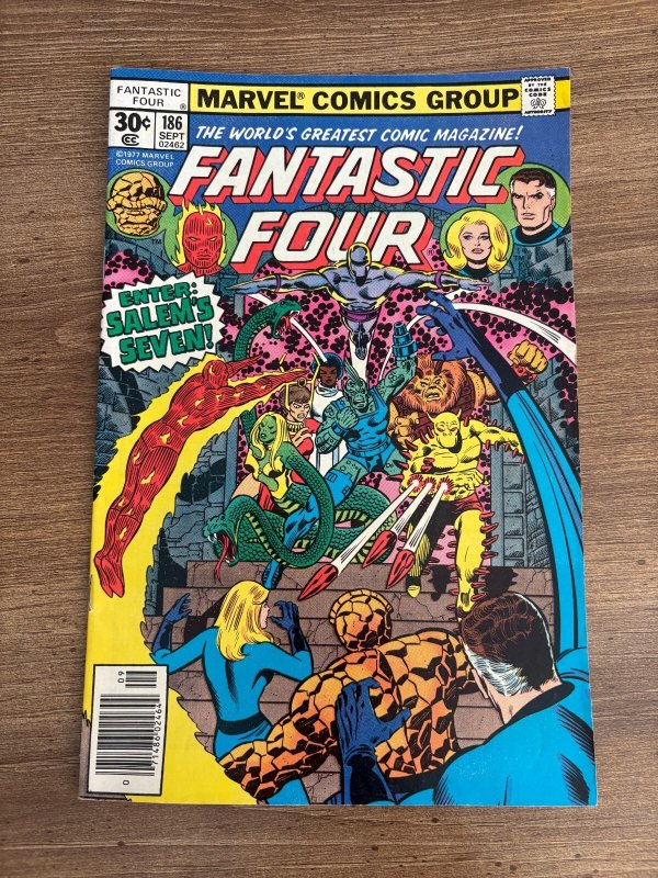 Fantastic Four #186 (Marvel Comics), raw comic book in VF condition — front cover