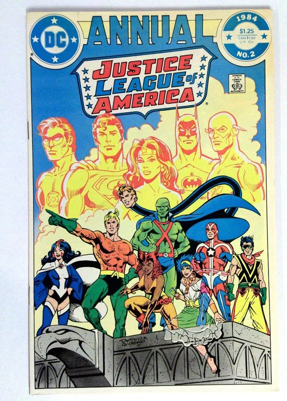 Justice League of America Annual #2 (DC Comics, 1984), raw, ungraded comic book — front cover
