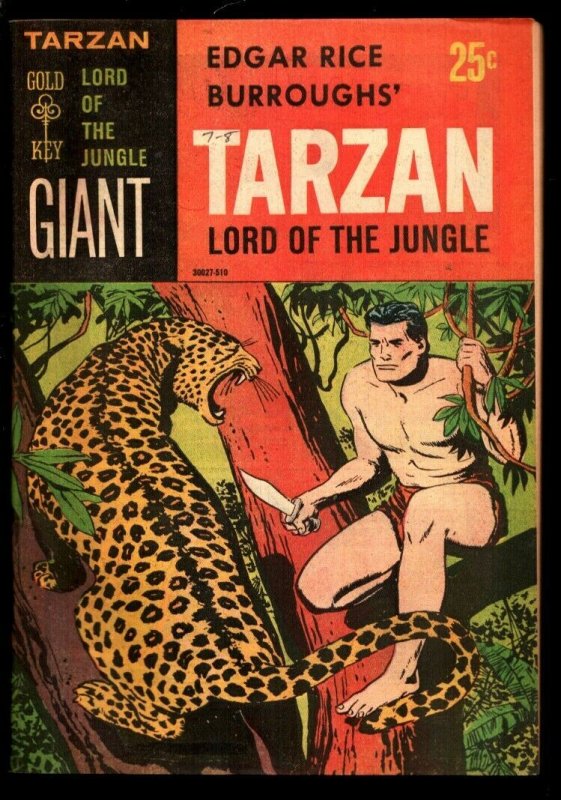 Tarzan Lord of the Jungle #1 (Gold Key Comics, 1965), raw, ungraded comic book — front cover