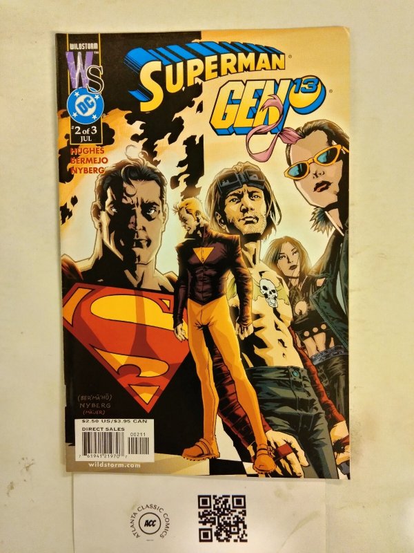Superman Gen 13 #2 (DC Comics), raw comic book in NM condition — front cover