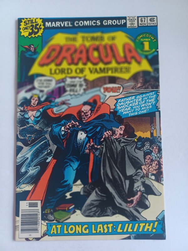 Tomb of Dracula #67 (Marvel Comics, 1978), raw comic book in VF/NM condition — front cover