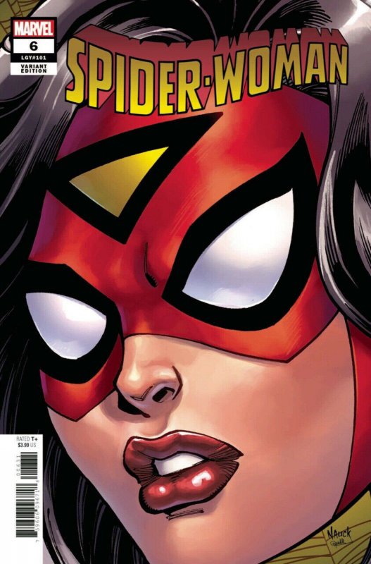 Spider-Woman #6 (Marvel Comics, 2020), raw comic book in VF/NM condition — front cover