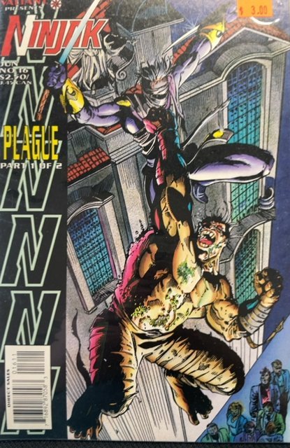 Ninjak #16 (Valiant Comics, 1995), raw, ungraded comic book — front cover