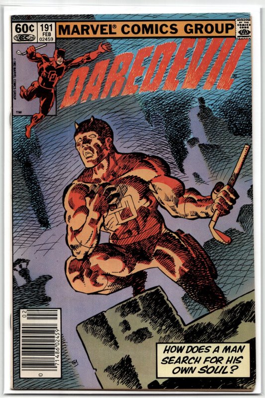 Daredevil #191 (Marvel Comics, 1983), raw, ungraded comic book — front cover