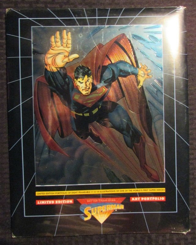 1993 Better Than Ever Superman Art Portfolio 11x14" Sealed w/ 8 Prints (1993), raw, ungraded comic book — front cover