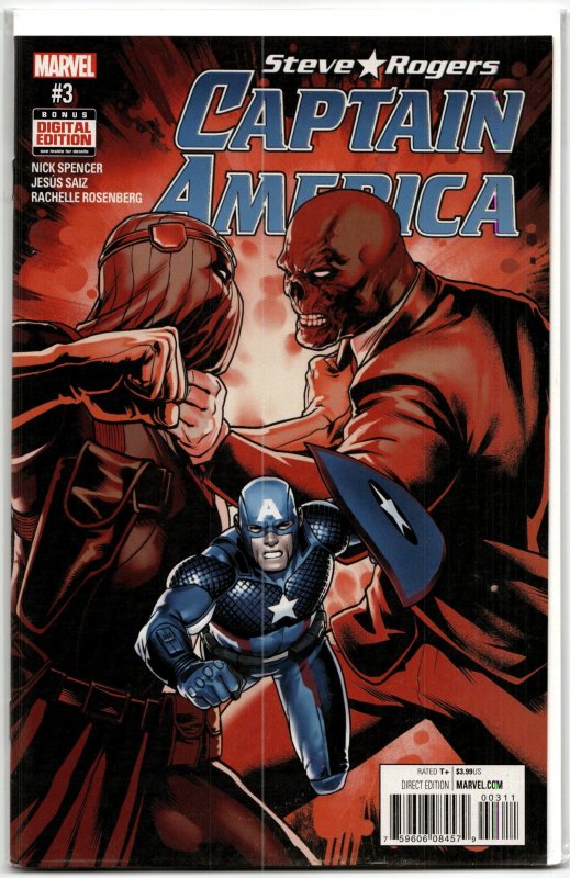 Captain America: Steve Rogers #3 (Marvel Comics, 2016), raw, ungraded comic book — front cover