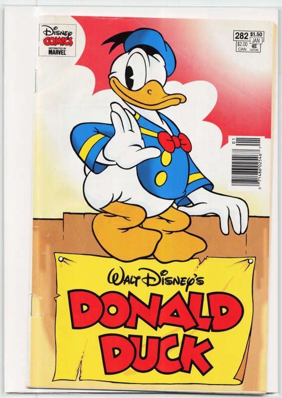 Donald Duck #282 (1994), raw, ungraded comic book — front cover