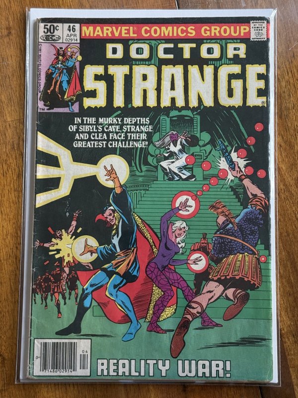 Doctor Strange #46 (Marvel Comics, 1981), raw comic book in FN- 5.5 condition — front cover