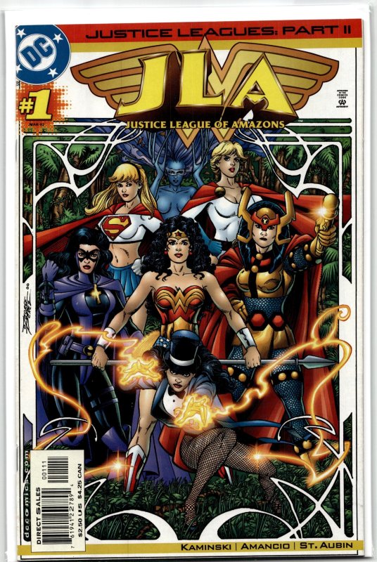 Justice Leagues: Justice League of Amazons (2001) Justice League (DC Comics, 2001), raw, ungraded comic book — front cover