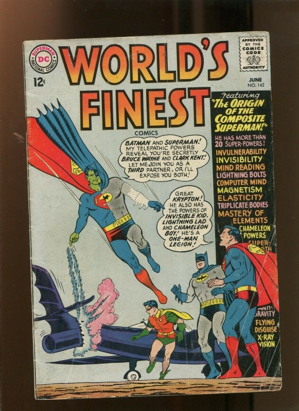 Worlds Finest #142 (DC Comics, 1964), raw comic book in 3.0 condition — front cover