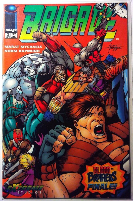 Brigade 2nd Series #3 (Image Comics, 1993), raw, ungraded comic book — front cover