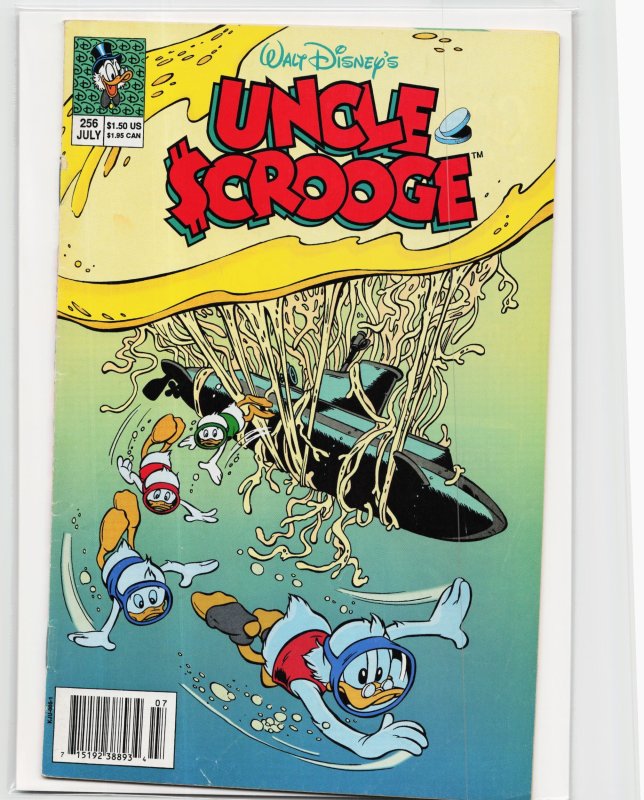 Uncle Scrooge #256 (Gladstone, 1991), raw, ungraded comic book — front cover