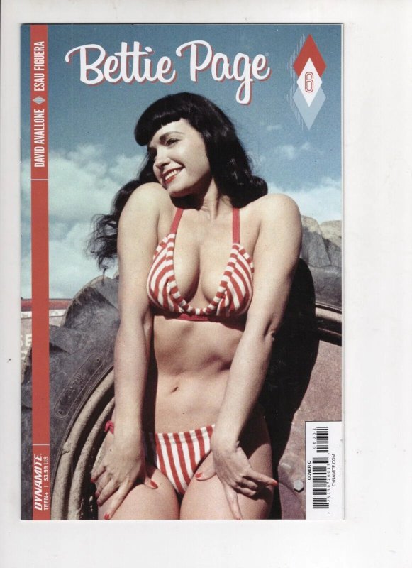 Bettie Page #6 (Dynamite Entertainment, 2017), raw comic book in NM+ 9.6 condition — front cover
