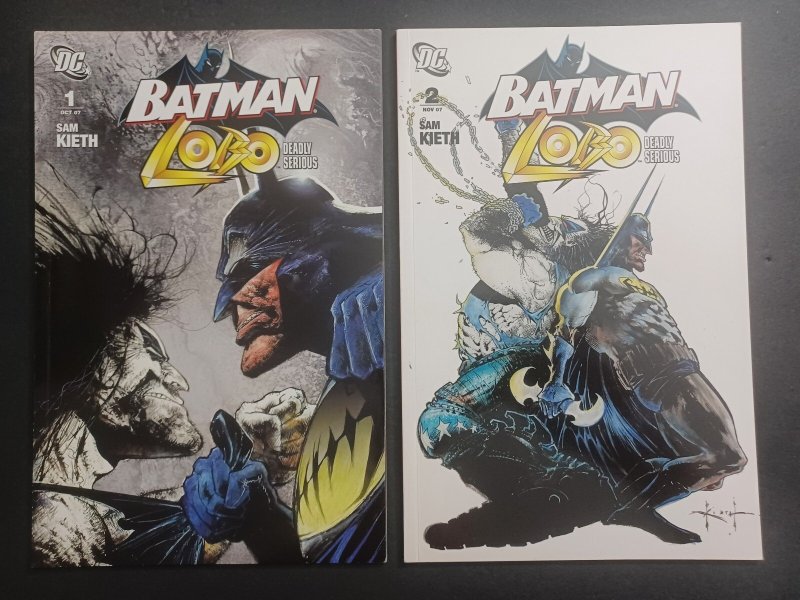 Batman Lobo Deadly Serious #1 & 2 Complete Set - Sam Kieth - 2007 - NM (2007), raw comic book in NM condition — front cover