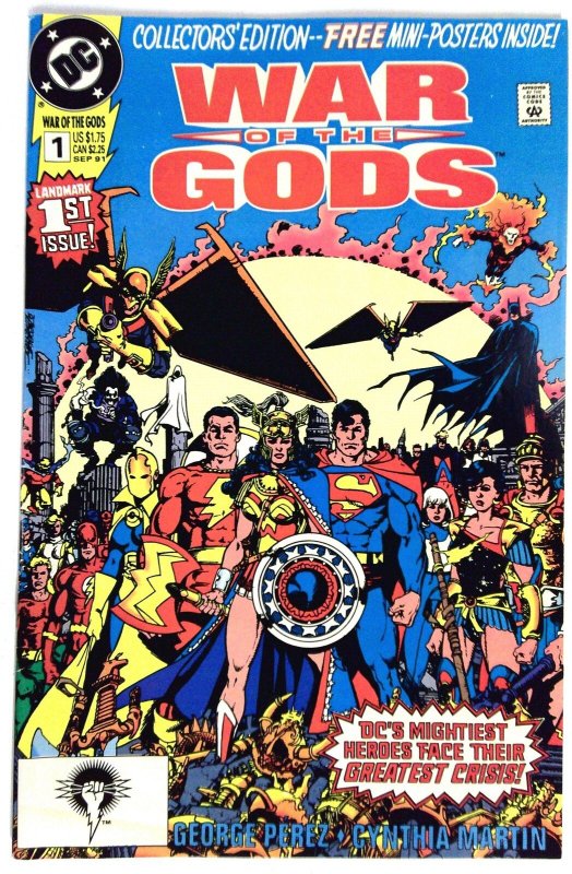 War of the Gods #1 (DC Comics, 1991), raw comic book in VF condition — front cover