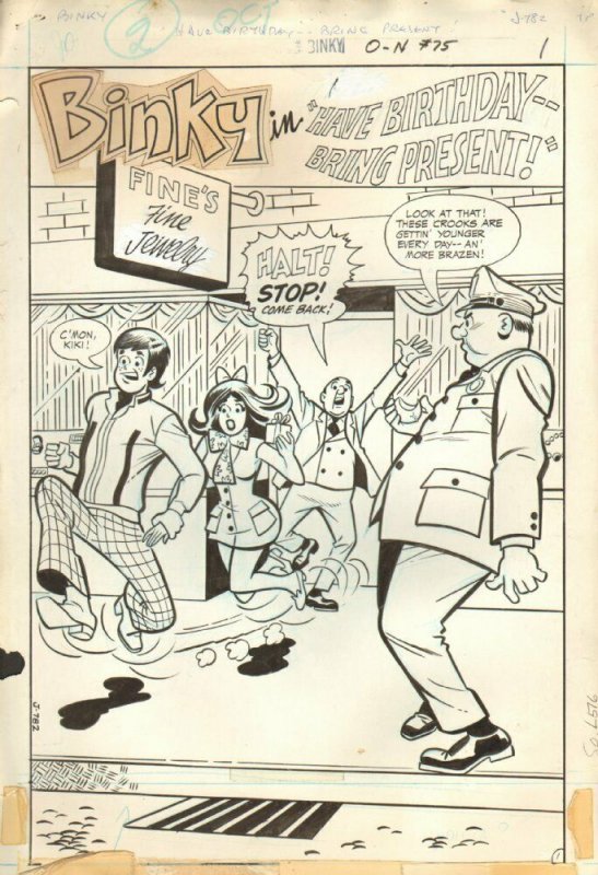 Binky #75 (DC Comics, 1970), raw, ungraded comic book — front cover